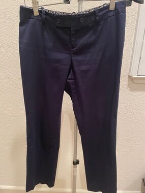 Banana Republic Women's Navy Straight-Leg Dress Pants